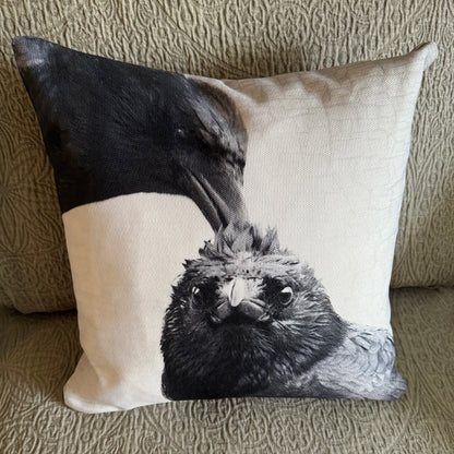 HAIRDO CROWS — Crow Cushion Cover