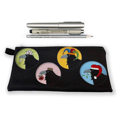 Ravens With Hats Pencil Case/Organizer
