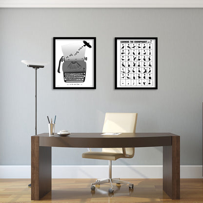 POSTER DUO — Black and White Crow Posters - SALE