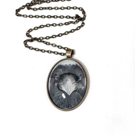 RAVEN INTENSITY - Large Glass Pendant