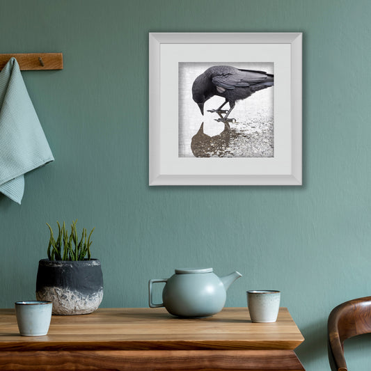 SELF-REFLECTION - Fine Art Print, Crow Portrait Series