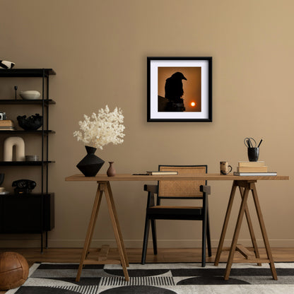 SMOKY SUNRISE - Fine Art Print, Crow Portrait Series