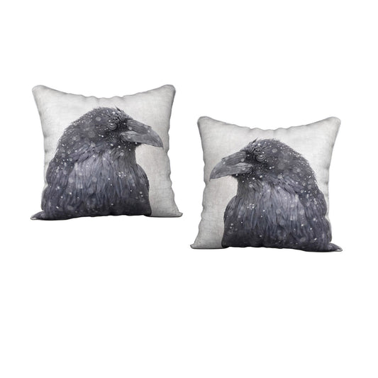 Bird and Berries Cotton Ivory Cushion Cover