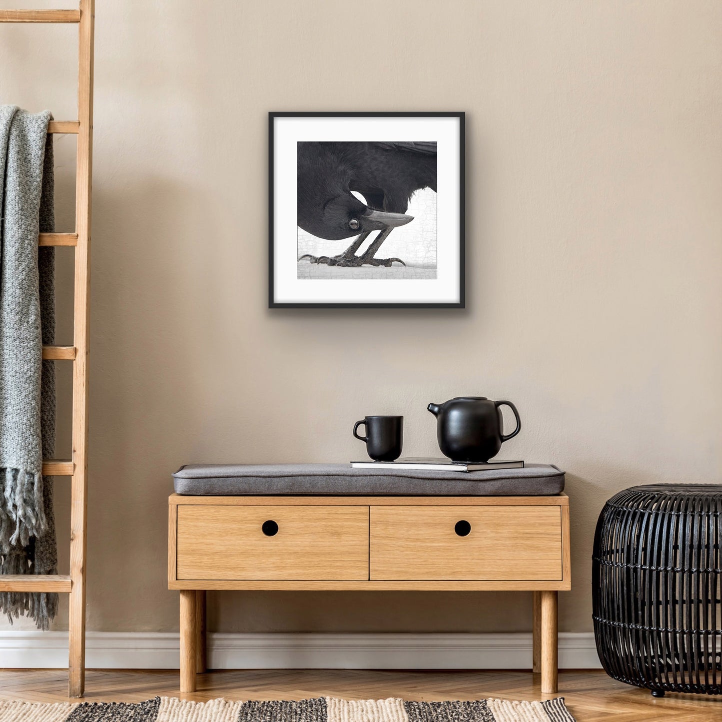 UPSIDE DOWN - Fine Art Print, Crow Portrait Series