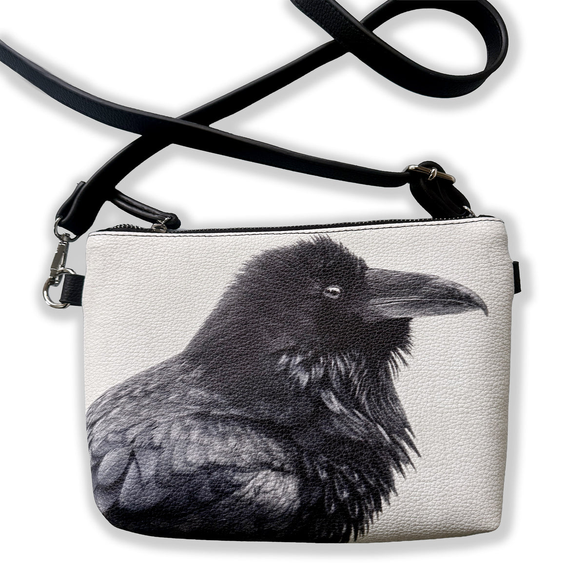 Raven Realm Vegan Leather Crossbody Purse