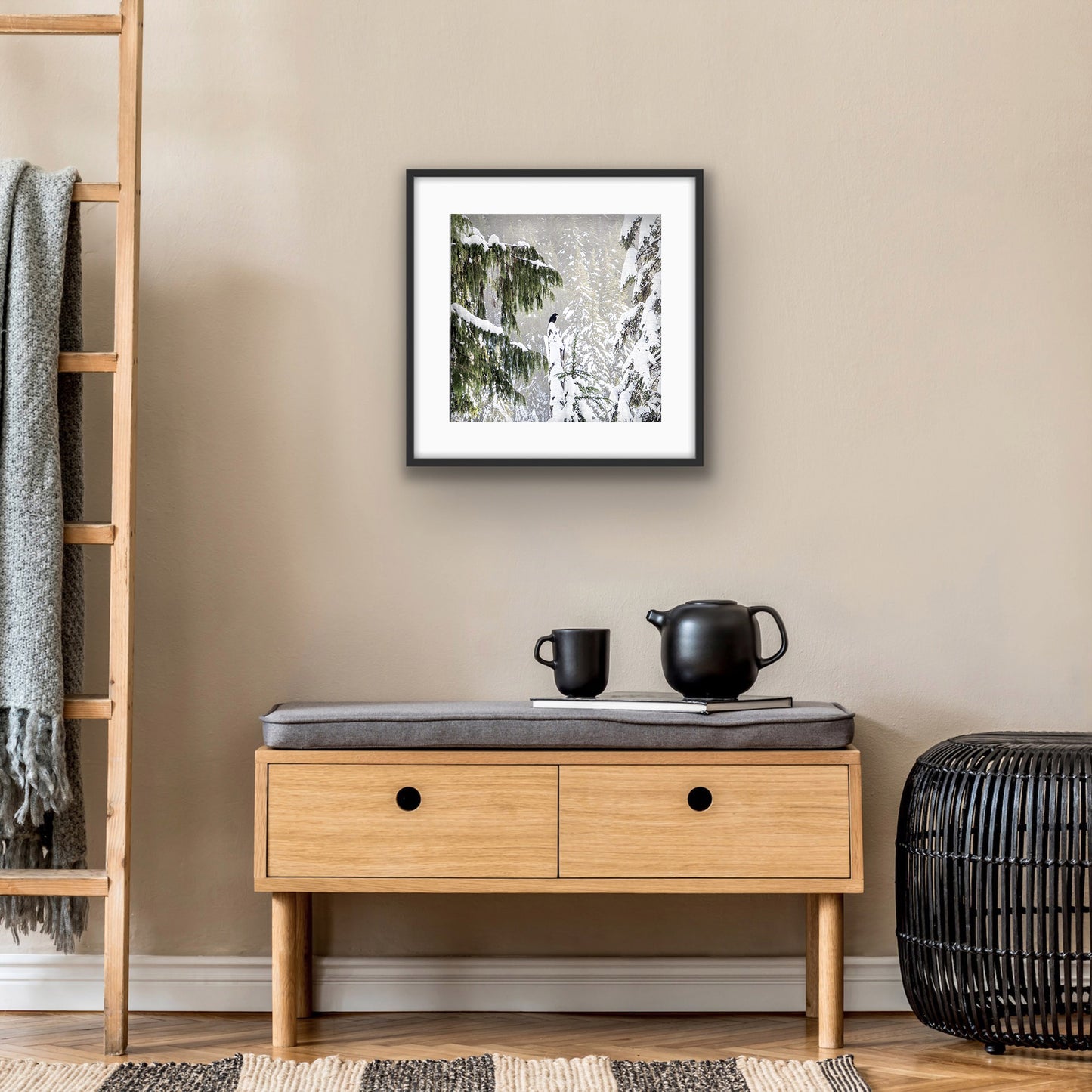 WINTER WOODS - Fine Art Print, Raven Portrait Series