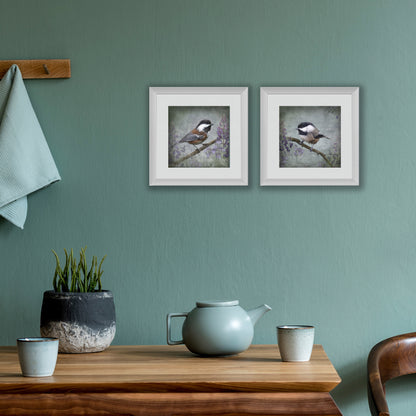 CHESTNUT BACKED CHICKADEE - Fine Art Print, Garden Birds Series