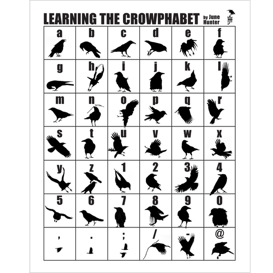 LEARNING THE CROWPHABET — Black & White Print