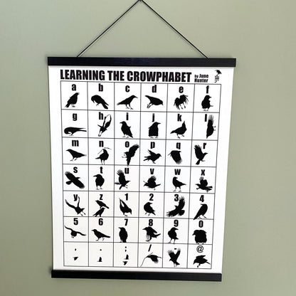 LEARNING THE CROWPHABET — Black & White Print