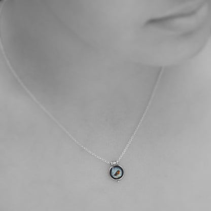 ENGLISH ROBIN - Miniature Pendant, Nature Jewelry