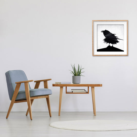 STORM RAVEN - Fine Art Print, Raven Portrait Series