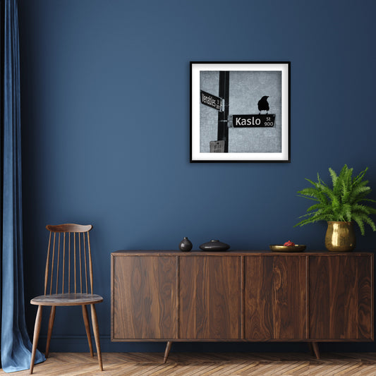 WAY-FINDER CROW - Fine Art Print, Blue Crow Series