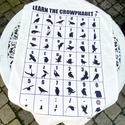 LEARNING THE CROWPHABET - Tea Towel - SALE