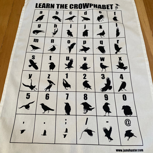 LEARNING THE CROWPHABET - Tea Towel