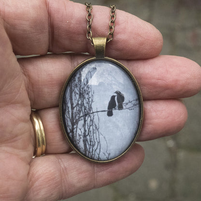 LOVE'S DELICATE BALANCE - Large Glass Pendant