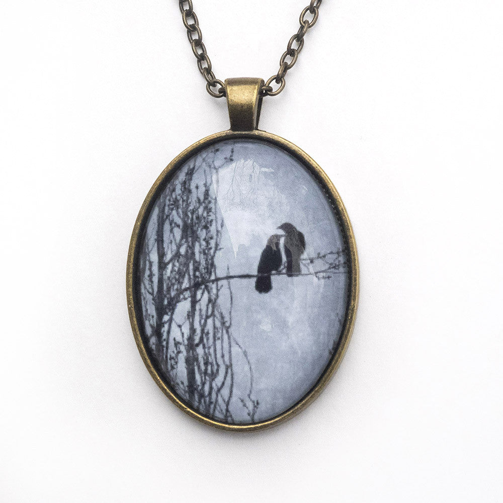 LOVE'S DELICATE BALANCE - Large Glass Pendant