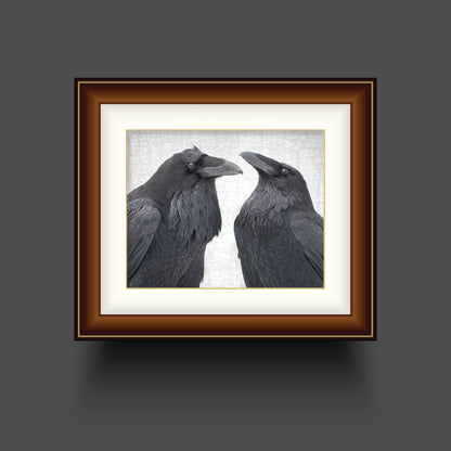 RAVEN ROMANCE - Fine Art Print, Raven Portrait Series