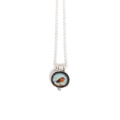 ENGLISH ROBIN - Miniature Pendant, Nature Jewelry