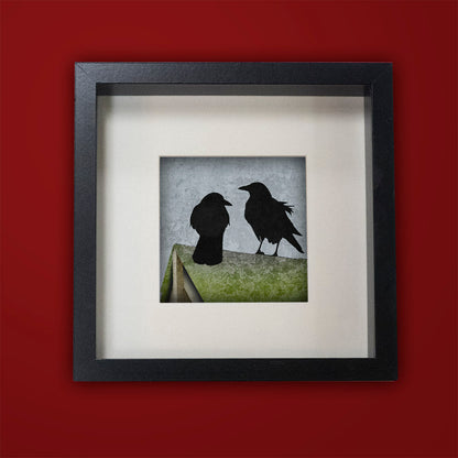 ROOF COUPLE - Fine Art Print, Blue Crow Series